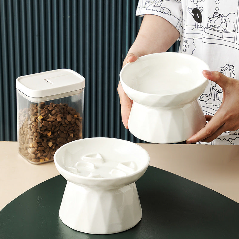 Elevated Ceramic Cat Bowl