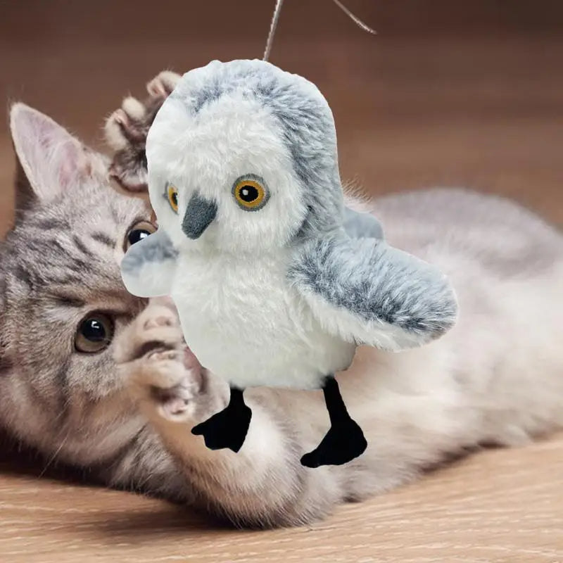 Automatic flapping bird cat toy
