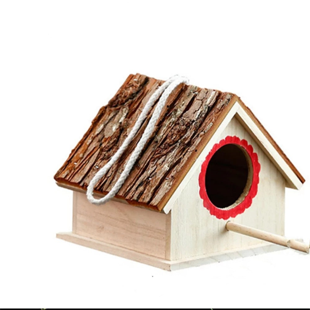 Wooden Outdoor Bird House & Nesting Box
