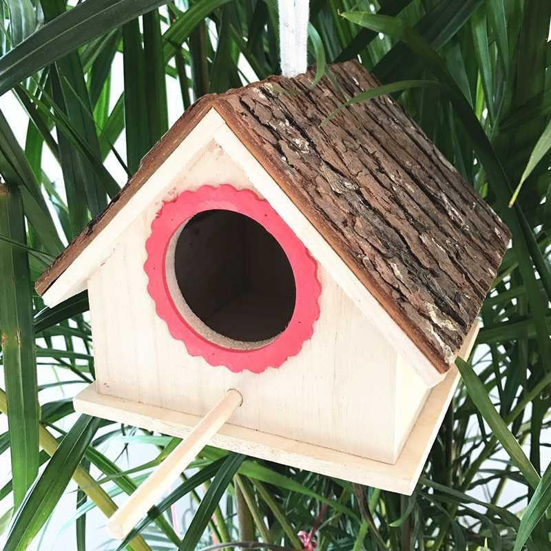 Wooden Outdoor Bird House & Nesting Box