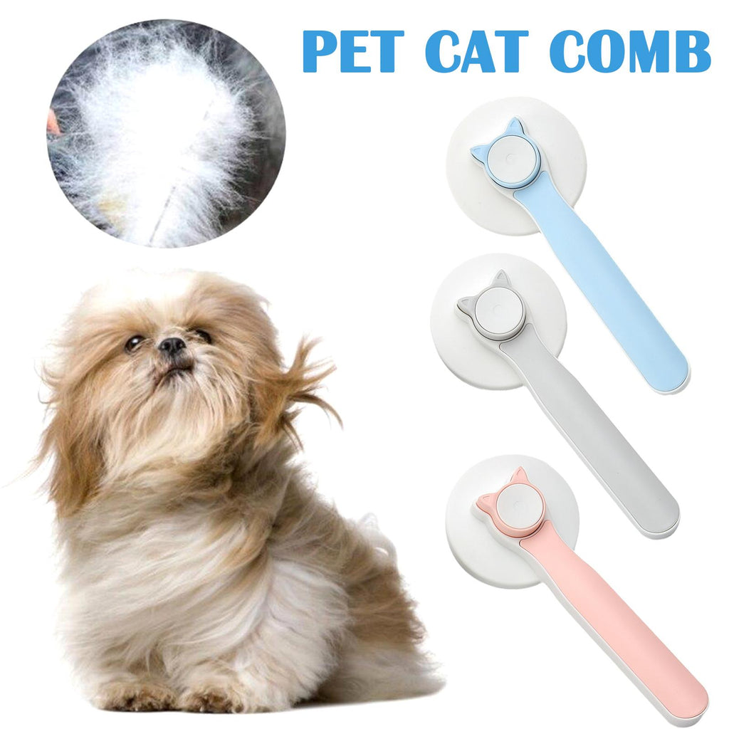Self-cleaning pet grooming brush