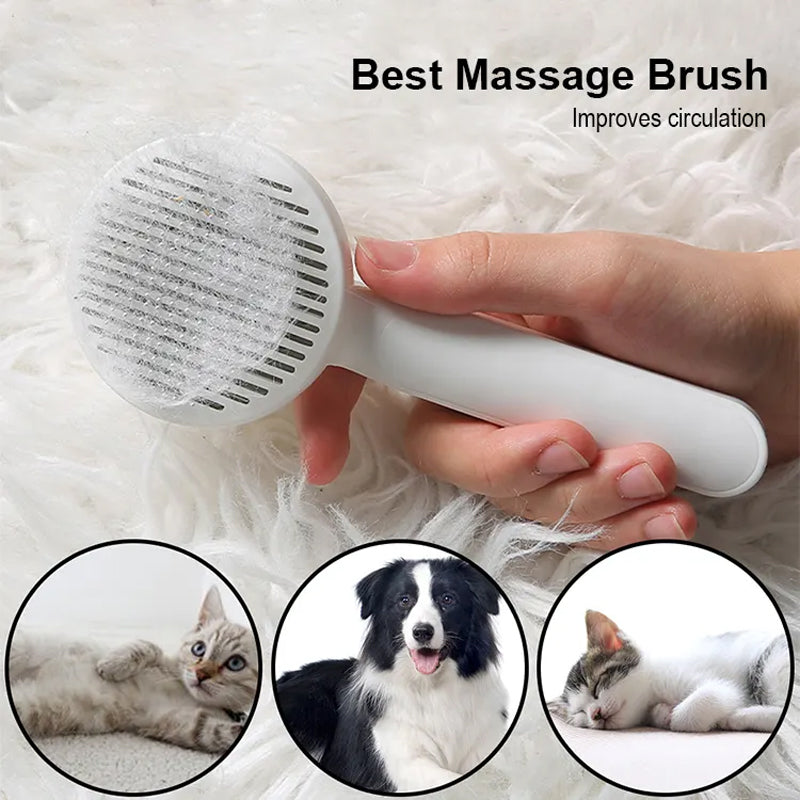 Self-Cleaning Grooming Brush