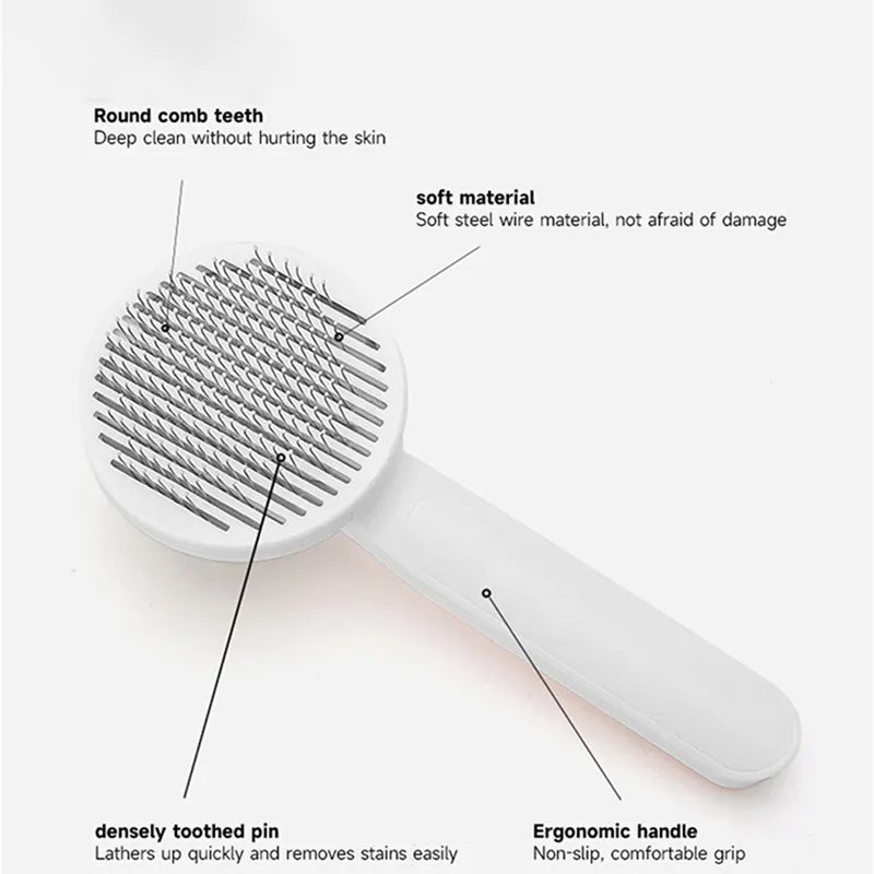 Self-Cleaning Grooming Brush