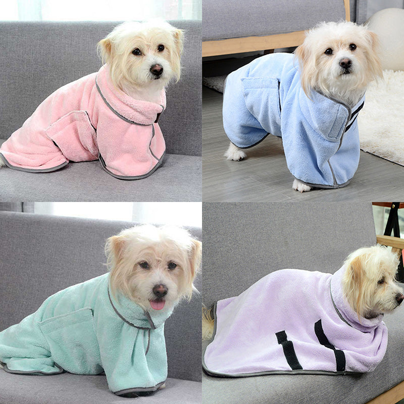 Quick-Dry Microfibre Pet Bathrobe