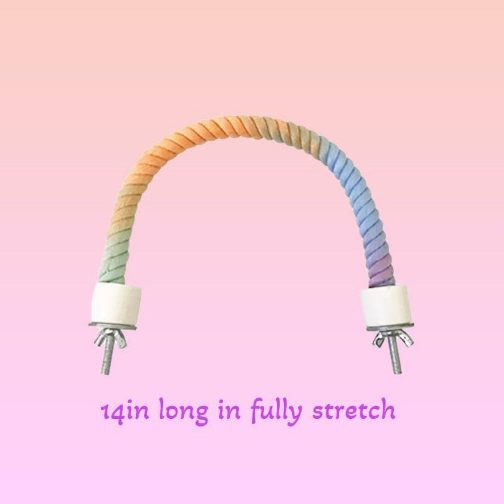 Bendable Gradient Rope Bird Perch