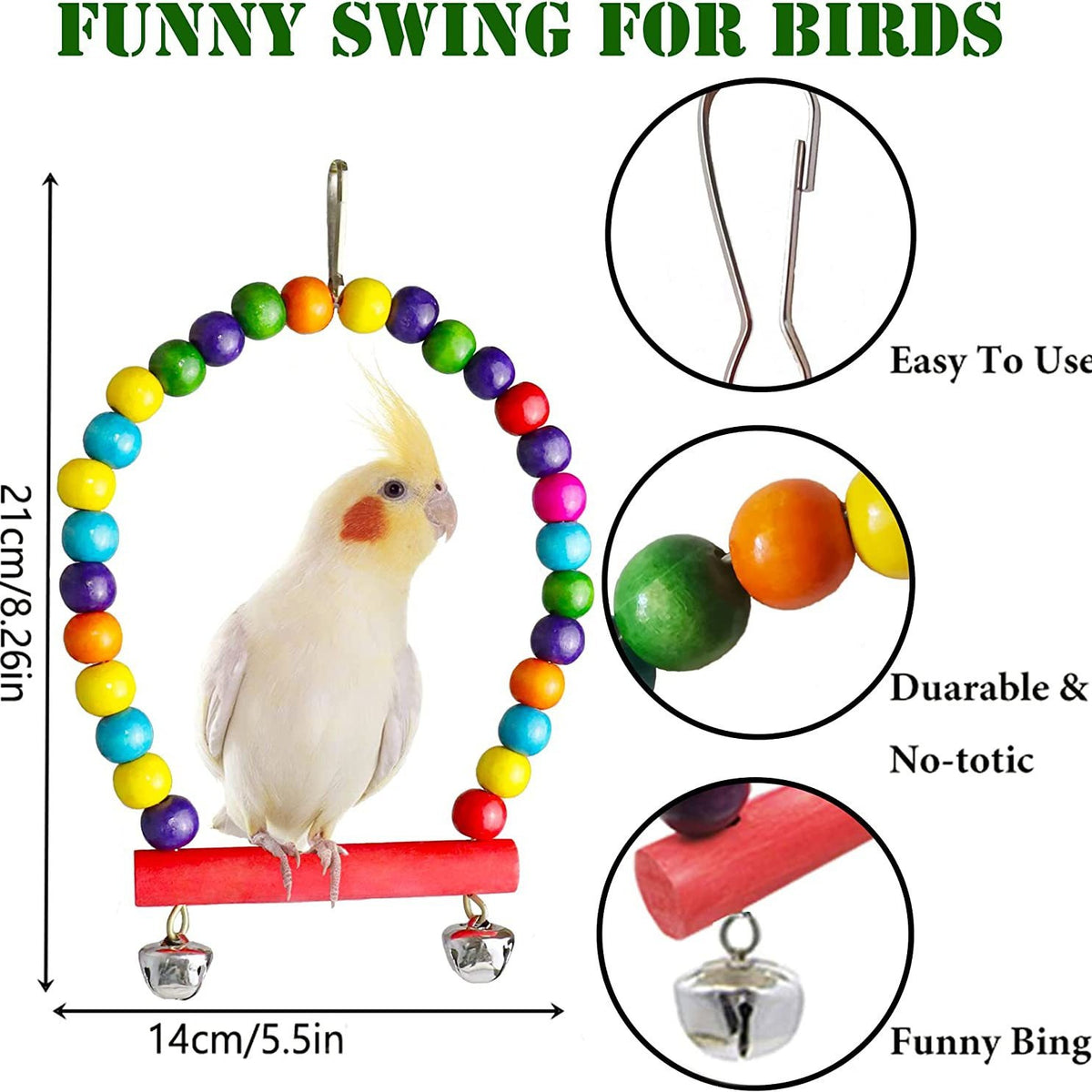 7-Piece Bird Cage Toy Set