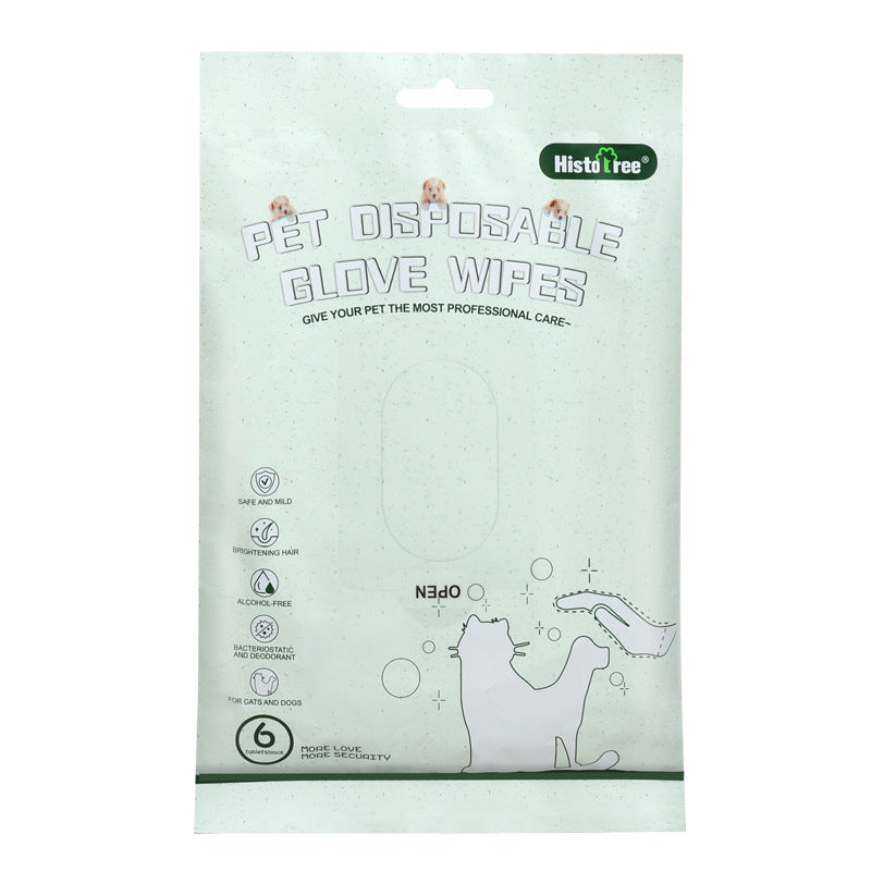 Disposable Pet Cleaning Gloves – 6 Pack