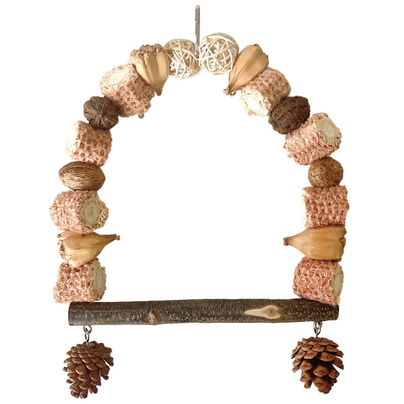 Pawmingo Natural Wooden Bird Perch