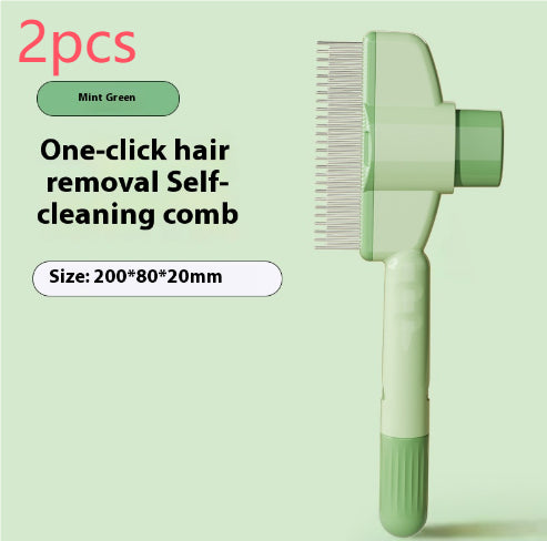 Self-Cleaning Dual-Tooth Pet Comb