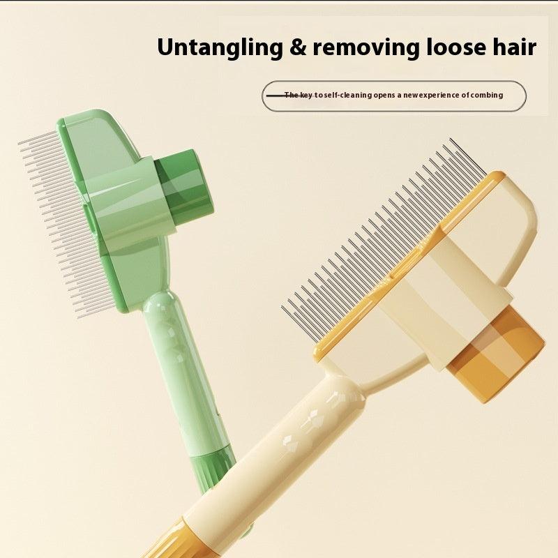 Self-Cleaning Dual-Tooth Pet Comb