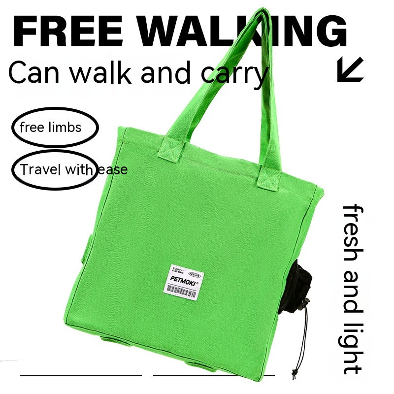Breathable Canvas Pet Shoulder Carrier