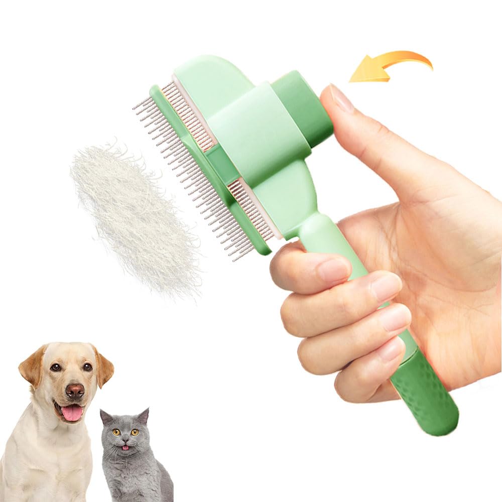 Self-Cleaning Dual-Tooth Pet Comb