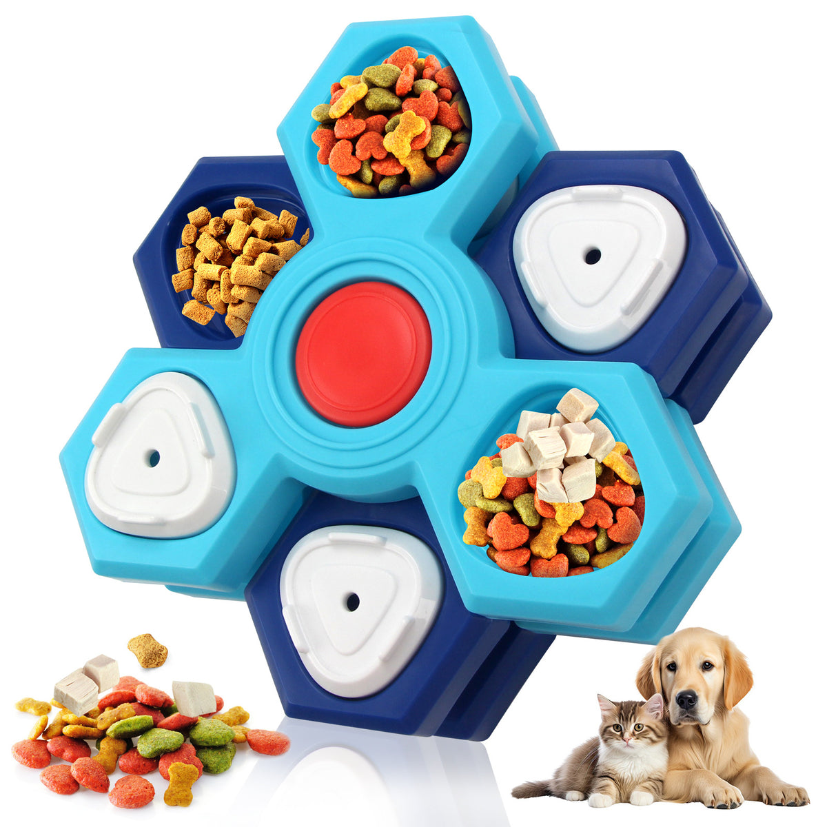 Pawmingo 4-Layer Slow Feeder Puzzle Bowl