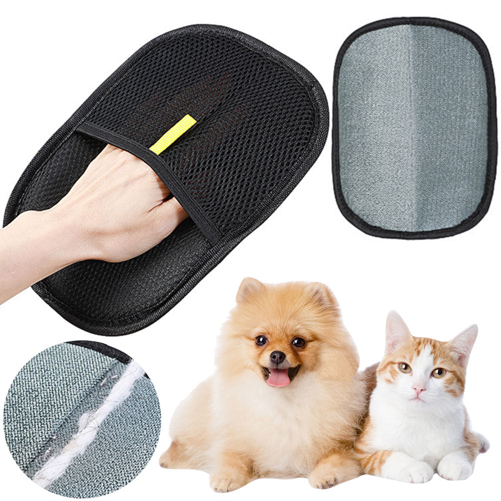 Pet hair remover grooming mitt