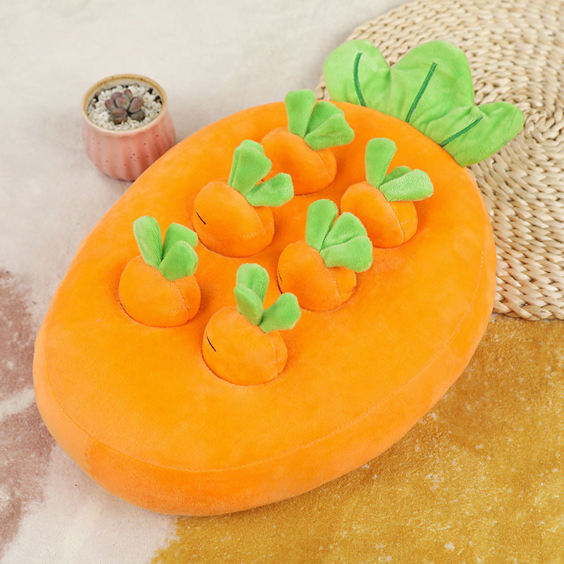 Carrot Pulling Snuffle Toy for Dogs & Cats