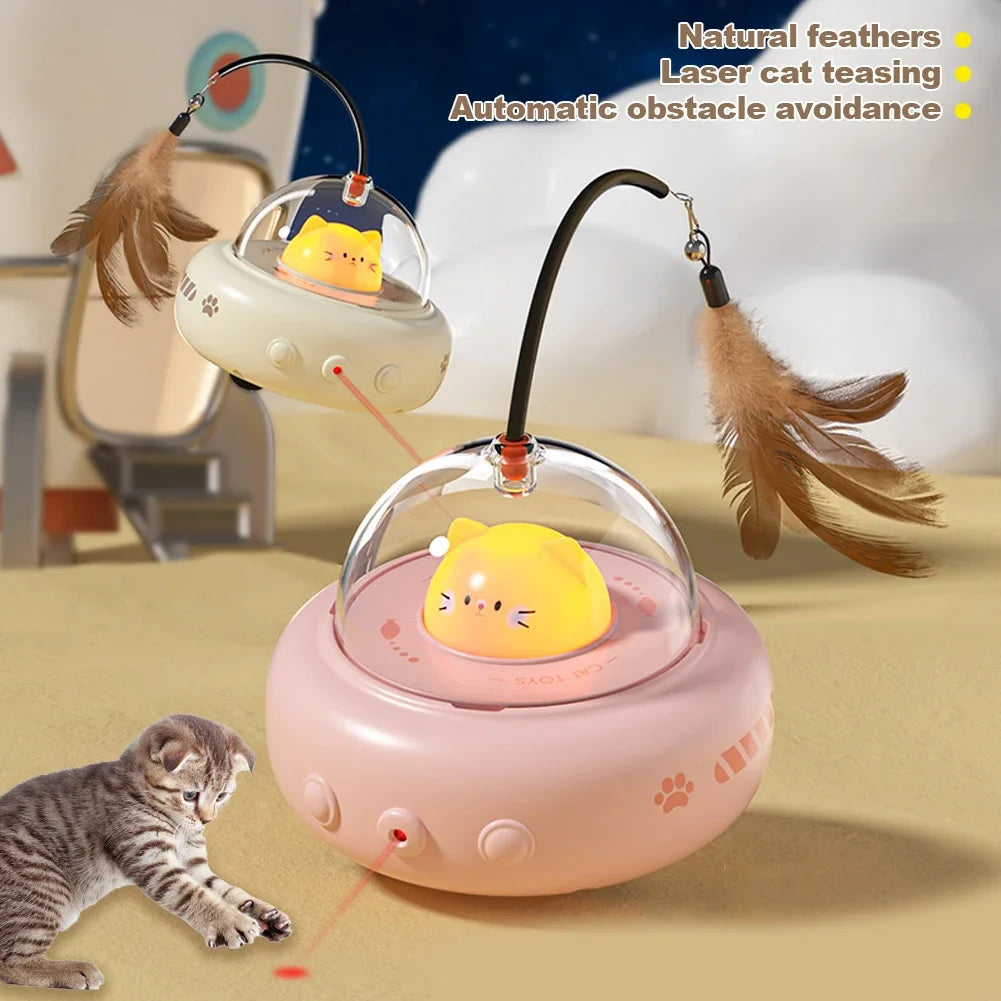 Electric UFO Cat Teaser Toy