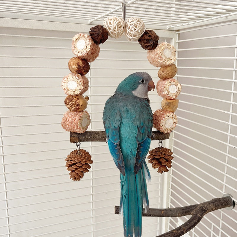 Pawmingo Natural Wooden Bird Perch