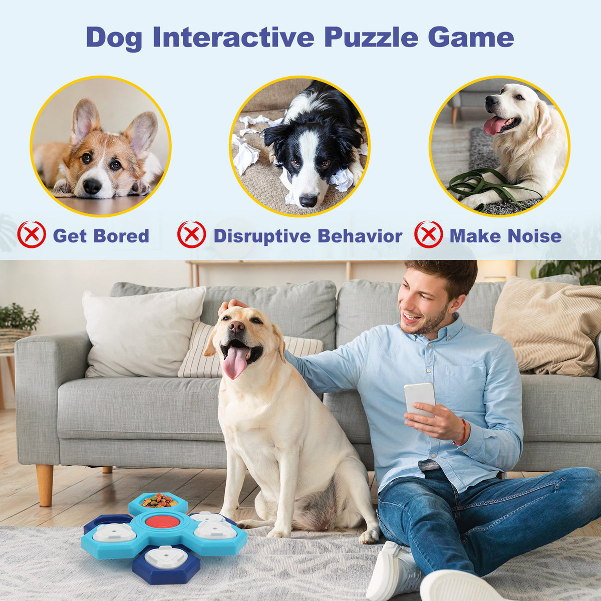 Pawmingo 4-Layer Slow Feeder Puzzle Bowl