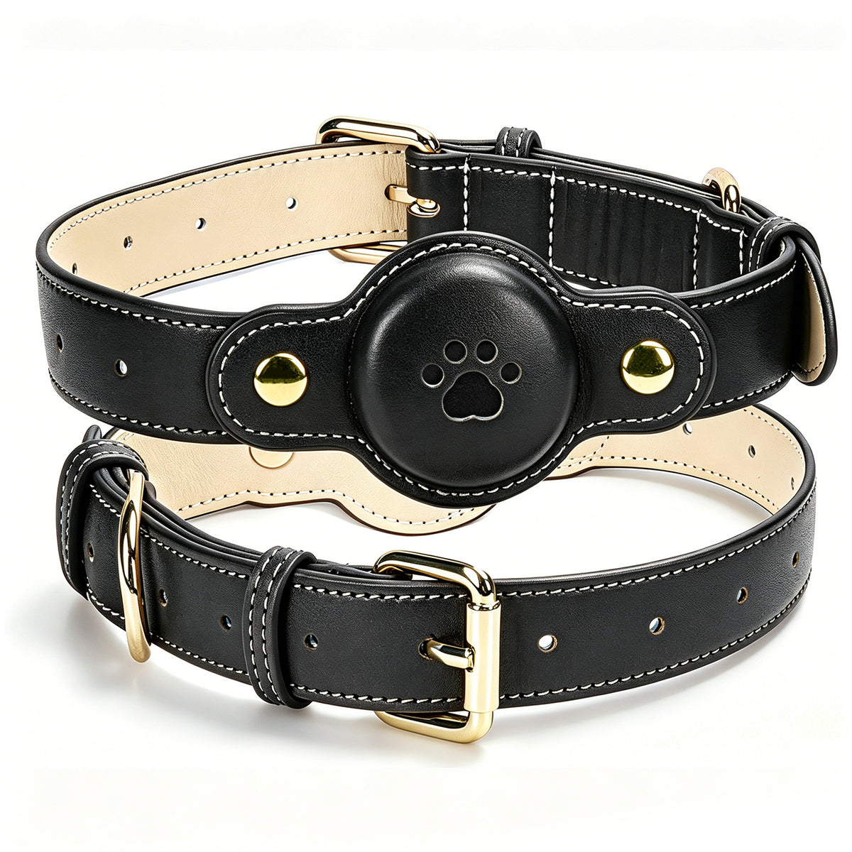 PU Leather AirTag Dog Collar