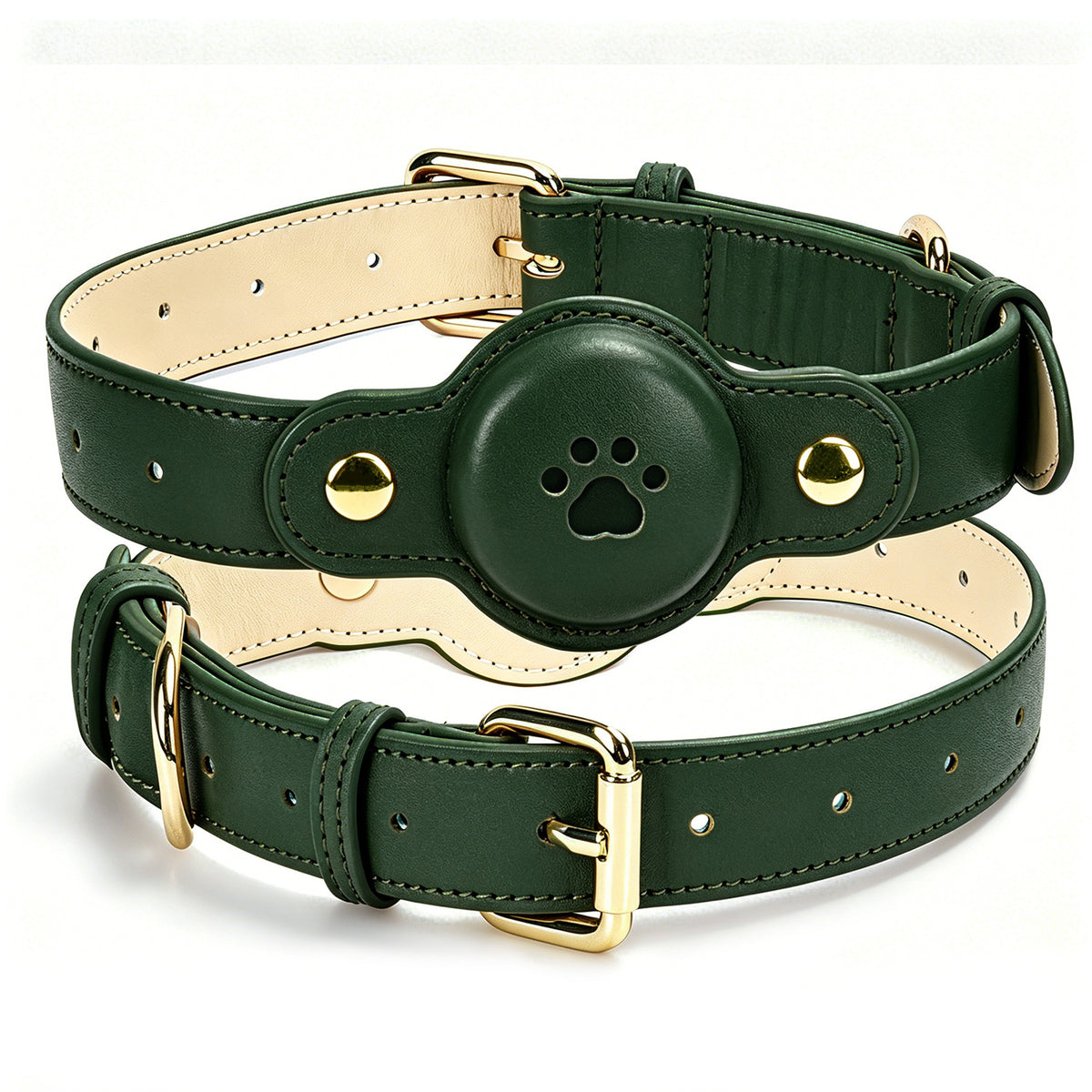 PU Leather AirTag Dog Collar