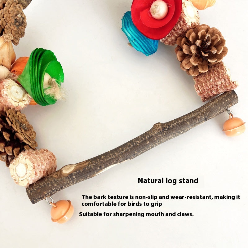 Wooden Parrot Swing Toy