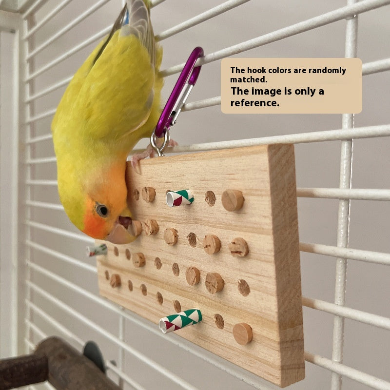 Wooden Keyboard Puzzle Toy for Parrots