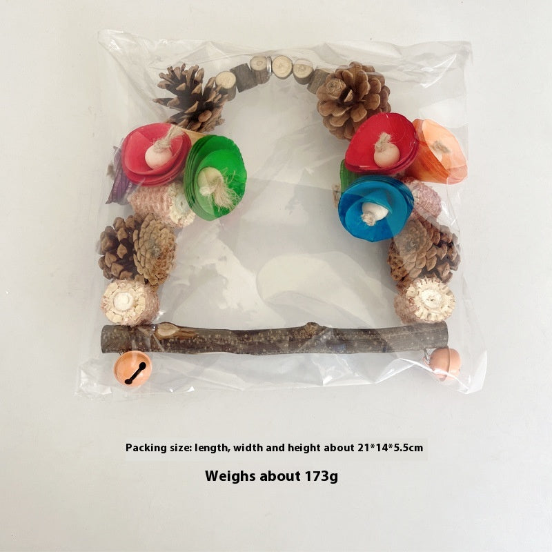 Wooden Parrot Swing Toy