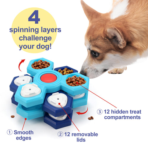 Pawmingo 4-Layer Slow Feeder Puzzle Bowl