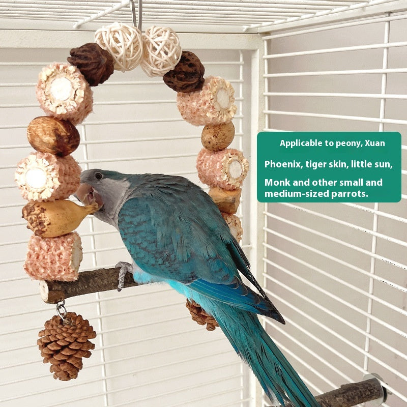 Pawmingo Natural Wooden Bird Perch