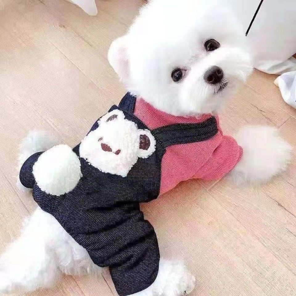 Fleece-Lined Four-Leg Dog Coat