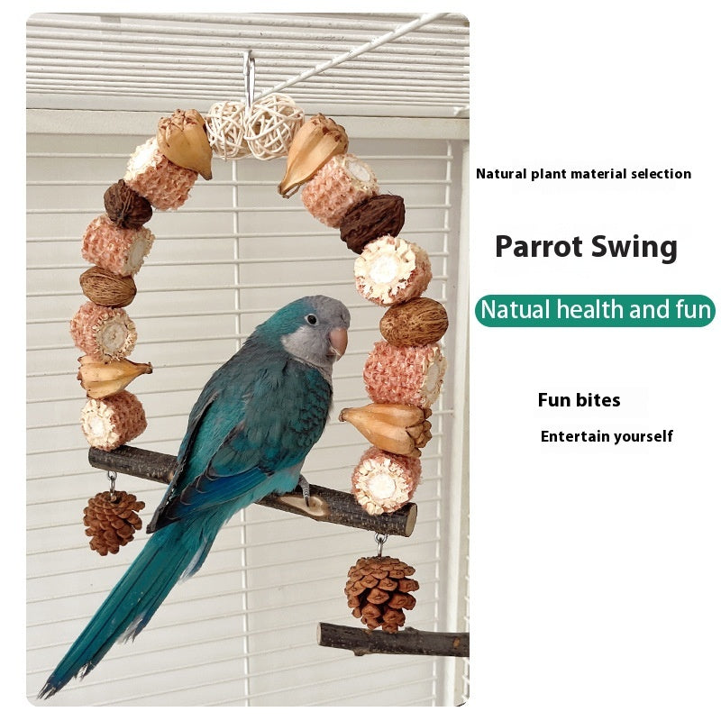 Pawmingo Natural Wooden Bird Perch