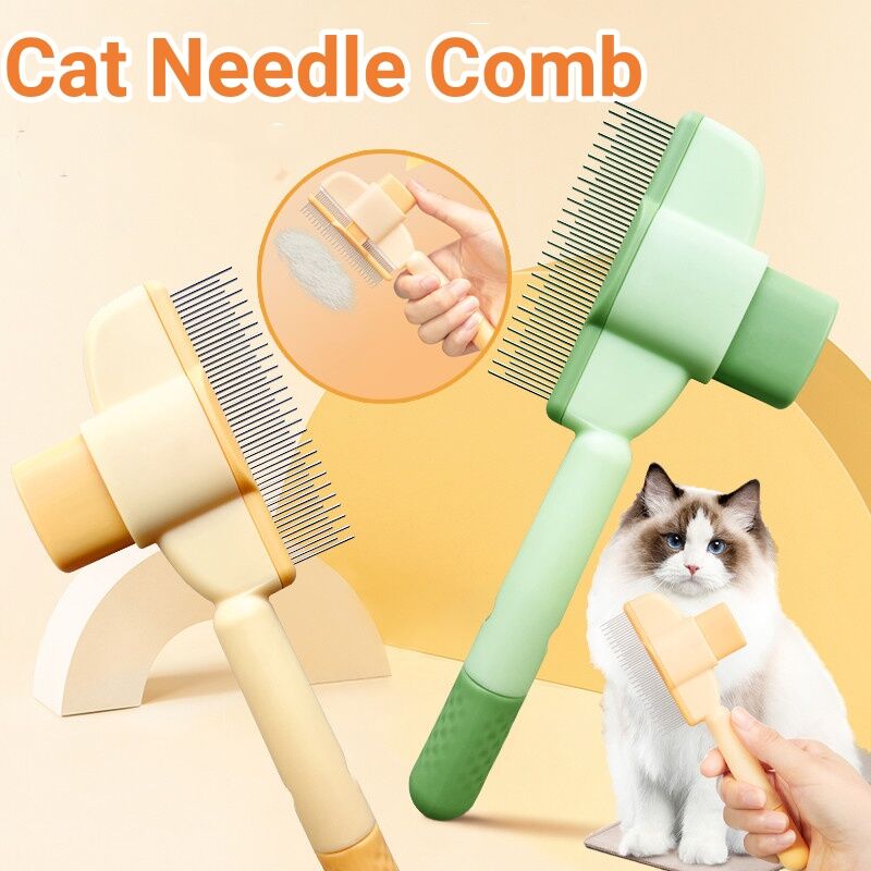 Self-Cleaning Dual-Tooth Pet Comb